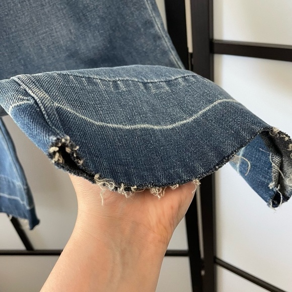 [26l] Scotch & Soda Silver Light Wash Studded Hi Rise 60’s Flare Leg Denim Jean - Picture 5 of 16